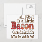 Carte Postale Demander du Bacon (Devant / Derrière)