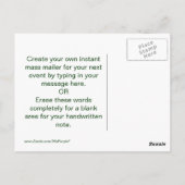 Carte postale Demander non (Dos)