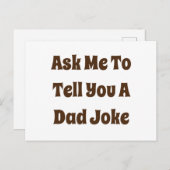 Carte Postale Demandez-Moi De Vous Dire Une Blague Papa (Devant / Derrière)