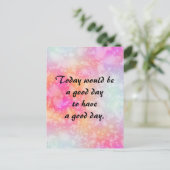 Carte Postale Demandez un devis de bonne journée sur l'aquarelle (Debout devant)