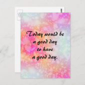 Carte Postale Demandez un devis de bonne journée sur l'aquarelle (Devant / Derrière)