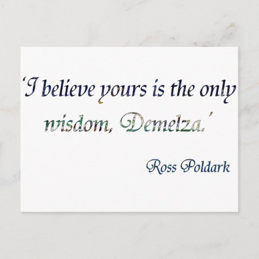 Carte Postale Demelza Poldark (Devant)