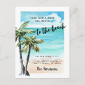 Carte Postale Déménagé à la plage Faire-part mobile (Devant)