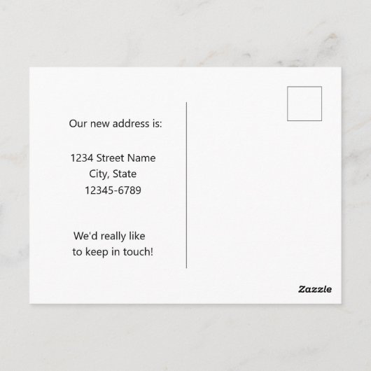 Carte Postale Déménagement Faire-part Arkansas Mockingbird Fleur (Dos)