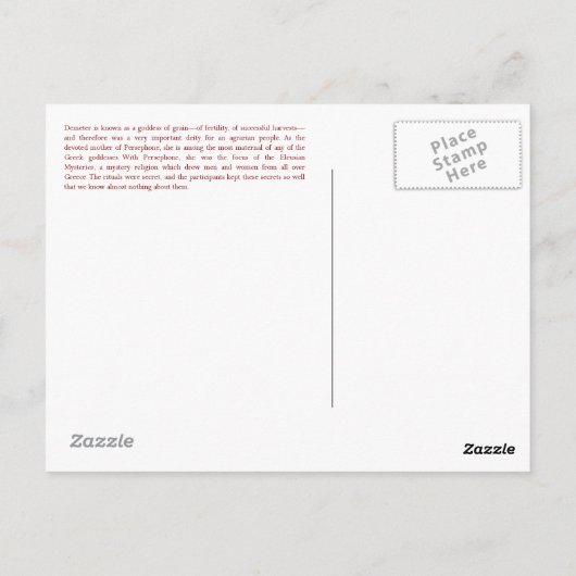 Carte Postale Demeter Keychain (Dos)