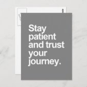 Carte Postale Demeurer le devis du patient (Devant / Derrière)