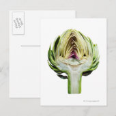 Carte Postale Demi-artichaut globe évidé (Devant / Derrière)