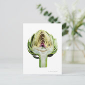Carte Postale Demi-artichaut globe évidé (Debout devant)