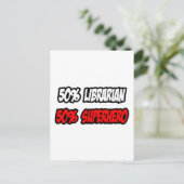 Carte Postale Demi-bibliothécaire...Demi-Superhéros (Debout devant)