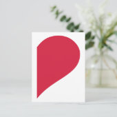 Carte Postale demi-coeur rouge (Debout devant)