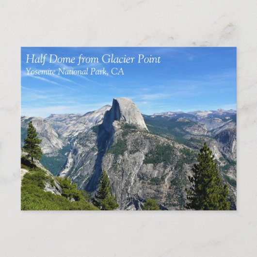 Carte Postale Demi-dôme de Glacier Point, Yosemite, CA Postcar (Devant)