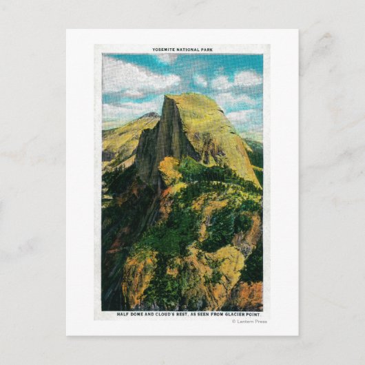 Carte Postale Demi-dôme et le repos du nuage de Glacier Point (Devant)
