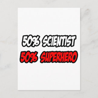 Carte Postale Demi-scientifique...Demi-superhéros