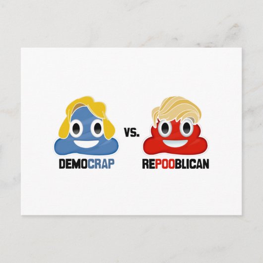 Carte Postale Démocrade vs. Républican (Devant)