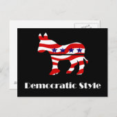 Carte Postale Démocrate avec style (Devant / Derrière)