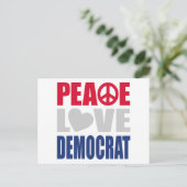 Carte Postale Démocrate Peace Love (Debout devant)