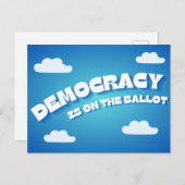 Carte postale Démocratie (Devant / Derrière)