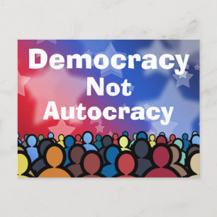 Carte Postale Démocratie et non-autocratie