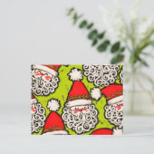 Carte postale démodée de Père Noël | (Debout devant)