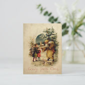 Carte postale démodée de Père Noël (Debout devant)