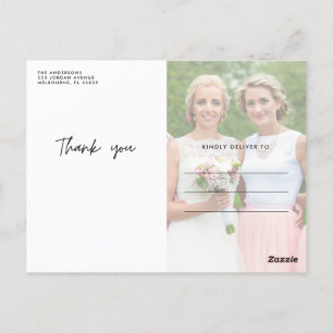 Carte Postale Demoiselles d'honneur Grateful Photo Blank Merci