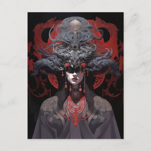 Carte Postale Demon Queen Imaginaire Art (Devant)