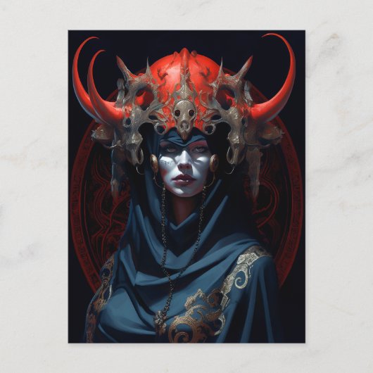 Carte Postale Demon Queen Imaginaire Art (Devant)