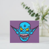 carte postale démon troll zombie bleu (Debout devant)