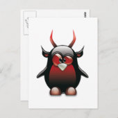 Carte Postale Demon Tux (Linux Tux) (Devant / Derrière)