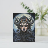 Carte Postale Demon Woman Queen Dark Imaginaire Art (Debout devant)