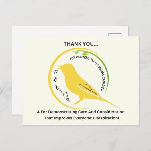 Carte Postale Demonstrating Care and Consideration (Devant / Derrière)