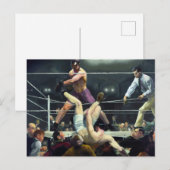 Carte Postale Dempsey et Firpo par George Bellows (Devant / Derrière)