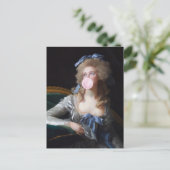 Carte Postale Demure with Pink Bubble Gum (Debout devant)