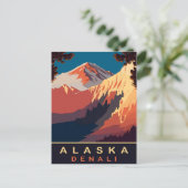 Carte Postale Denali, Alaska, Voyage (Debout devant)