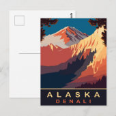 Carte Postale Denali, Alaska, Voyage (Devant / Derrière)