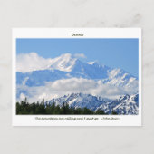 Carte Postale Denali / Mtns are calling-J Muir/with border (Devant)