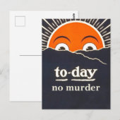 Carte postale d'encouragement "Aujourd'hui pas de  (Devant / Derrière)