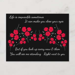 Carte postale d'encouragement debout juste à côté 