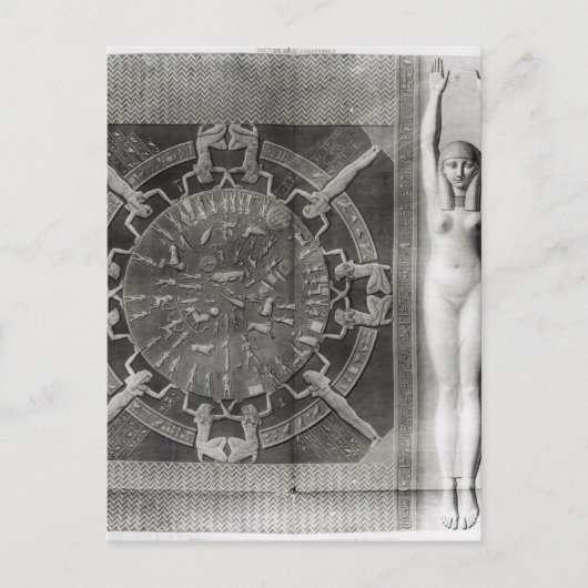 Carte Postale Dendera Zodiac, gravée en 1802 (Devant)