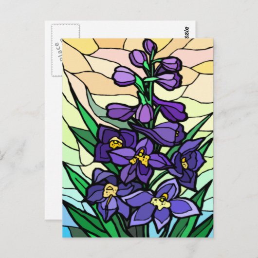 Carte postale Dendrobium en verre (Devant / Derrière)