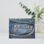 Carte Postale Denim - Blue Jean Pocket (Debout devant)