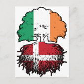 Carte Postale Denmark Danish Irish Ireland Tree Roots Flag (Devant)