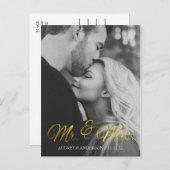 Carte postale d'enregistrement avec feuille d'or (Devant / Derrière)