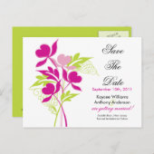 Carte postale d'enregistrement 'Bouquet rose' ! (Devant / Derrière)