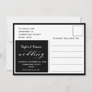 Carte postale d'enregistrement de calligraphie de