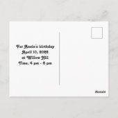 Carte postale d'enregistrement de date de margueri (Dos)