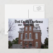 Carte Postale Dent County Courthouse, 1860 - Salem, Mo. ... (Devant / Derrière)
