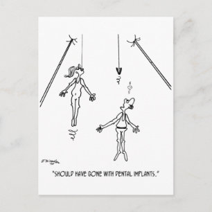 Carte Postale Dental Implant Cartoon 9468