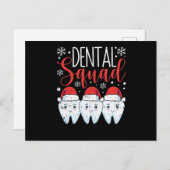 Carte Postale Dental Squad Teeth Dentist Merry Christmas (Devant / Derrière)