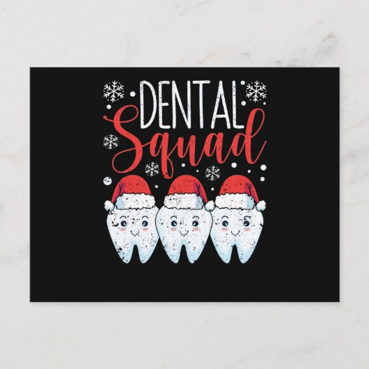 Carte Postale Dental Squad Teeth Dentist Merry Christmas (Devant)